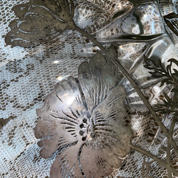 Vintage Cake Plate Sterling Silver Overlay Oversized - Picture 2 of 4